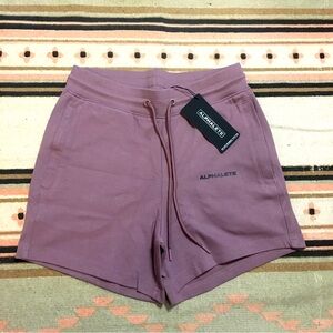 Alphalete women’s small shorts dark purple plum drawstring athletic